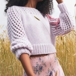 LoveShackFancy Larson Crop Pullover